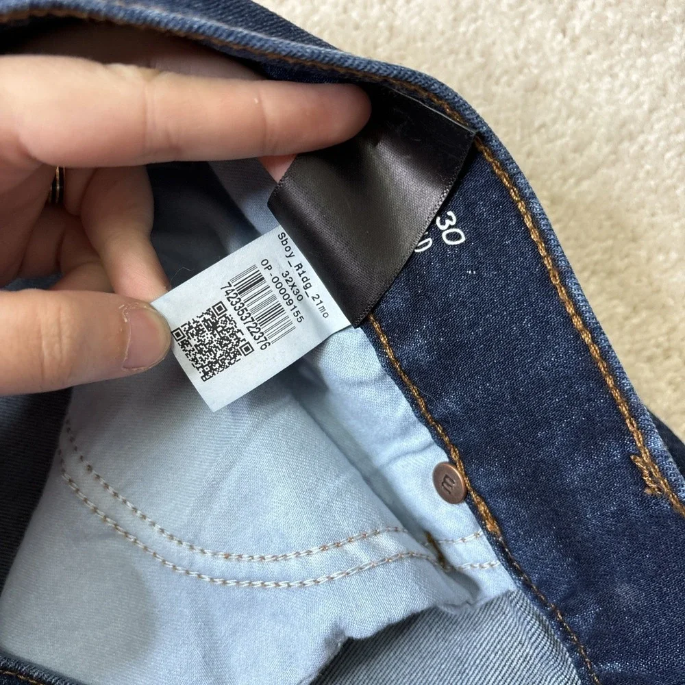 MOTT AND BOW Jeans Women's 32x30 Blue Boyfriend Denim Dark‎ Wash